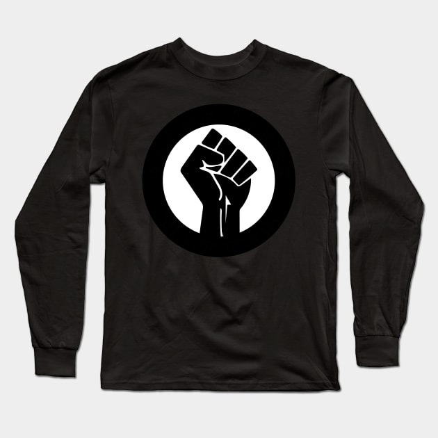 Black Lives Matter Fist and Circle No Wording Long Sleeve T-Shirt by aaallsmiles